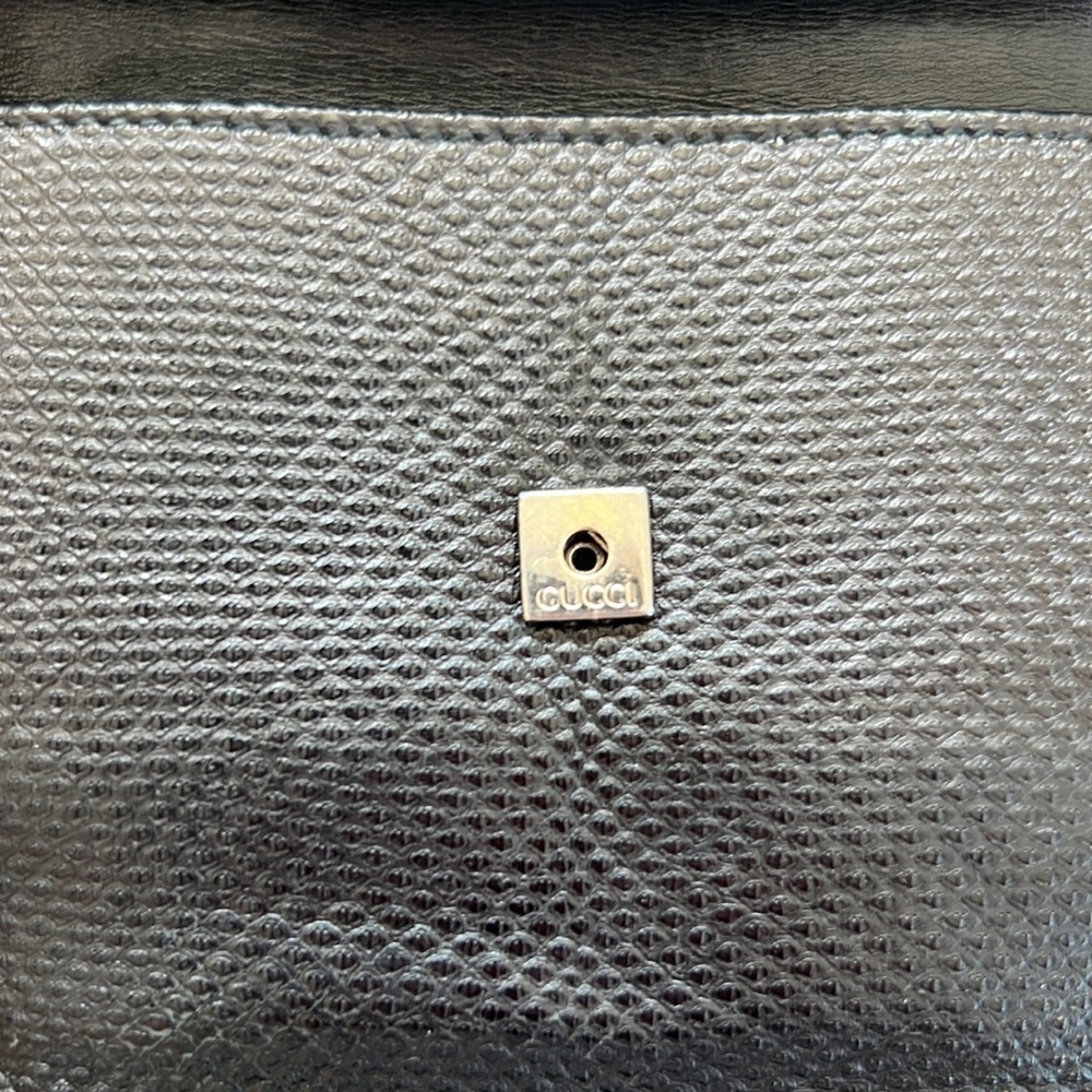 💎 GUCCI - GG Black Compact Wallet - Picture 6 of 9
